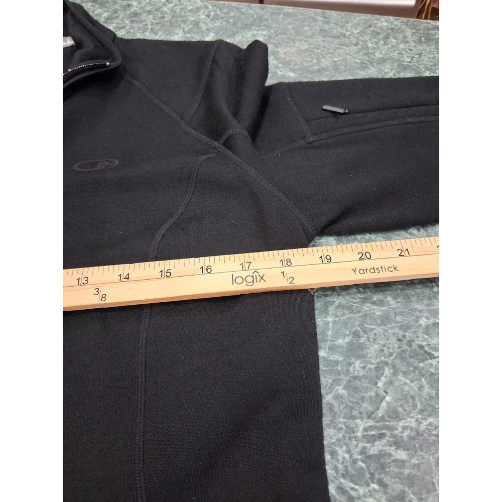 Icebreaker Women's Merino Wool Long Sleeve 1/2 Zip Fitted Thermal Top Sz L Black - Picture 8 of 11